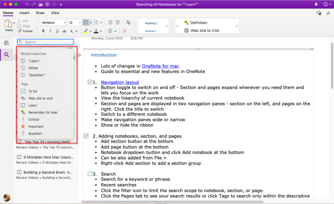 onenote for mac indent settings